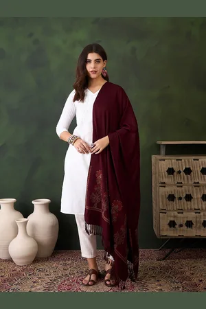 Sangria Women Woven Design Winter Pashmina Shawl