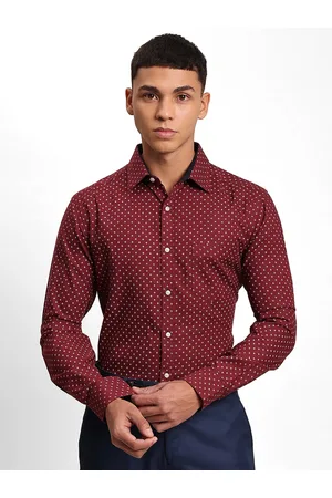 IVOC Men Micro Ditsy Printed Pure Cotton Spread Collar Formal Shirt