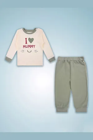 Wish Karo Boys Printed Round Neck Long Sleeves T-Shirt With Jogger