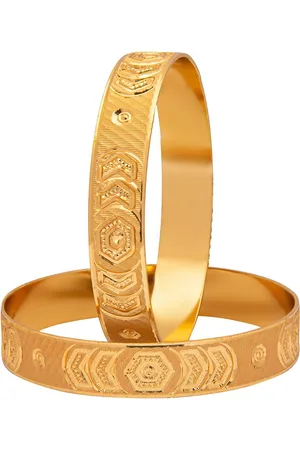 Shivansh Set Of 2 Gold-Plated Bangle