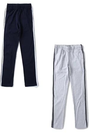 FRENCH KLEIDER Boys Pack Of 2 Pure Cotton Relaxed Fit Mid-Rise Track Pants