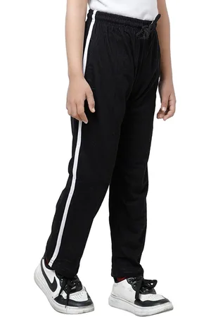 FRENCH KLEIDER Boys Striped Relaxed-Fit Pure Cotton Track Pants