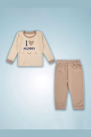 Wish Karo Boys Printed Round Neck Long Sleeves T-Shirt With Jogger