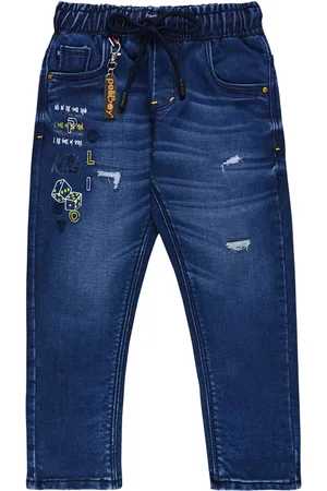 Wish Karo Boys Printed Denim Mid Rise Jeans