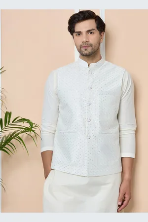 See Designs Embroidered Pure Cotton Nehru Jacket
