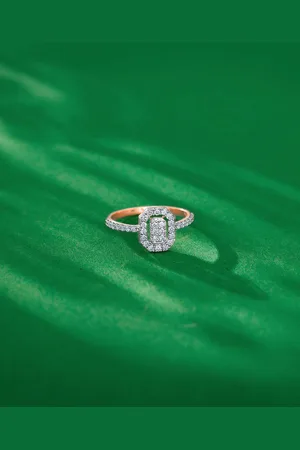 GIVA 18K Rose Gold Diamond Ring