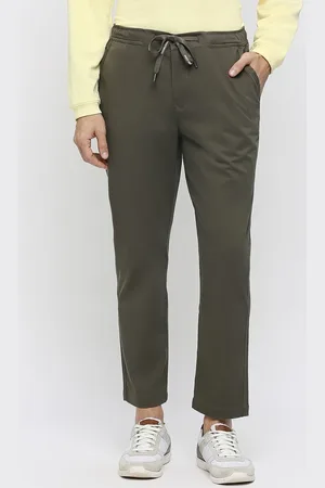 Basics Men Cotton Mid-Rise Relaxed Fit Trouser