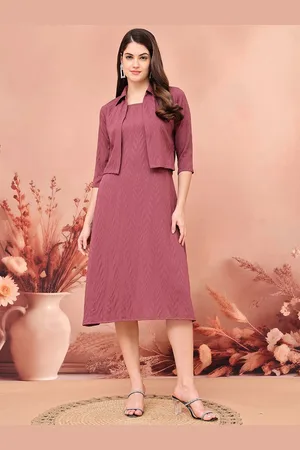 Claura Women Fit & Flare Midi Dress with Jacket