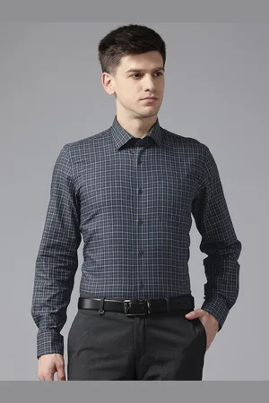 Blackberrys India Slim Fit Checked Pure Cotton Shirt