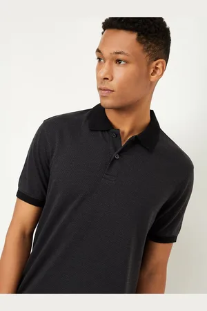 Max Collection Men Geometric Printed Polo Collar T-shirt