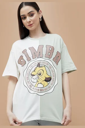 Lifestyle Women Typography Printed Round Neck Cotton Oversized T-shirt