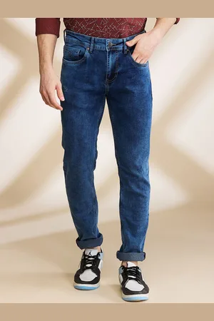 Being Human Men Slim Fit Low Distress Light Fade Jeans
