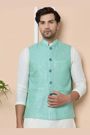 See Designs Embellished Pure Cotton Nehru Jacket