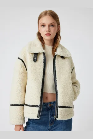 Koton Women Spread Collar Self Design Casual Tailored Jacket