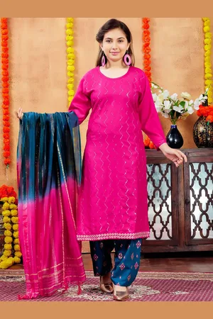 Aarika Girls Floral Sequinned Kurta