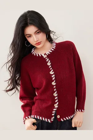 JC Collection Women Round Neck Cardigan