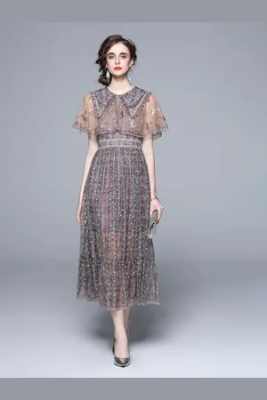 JC Collection Women A-Line Midi Dress