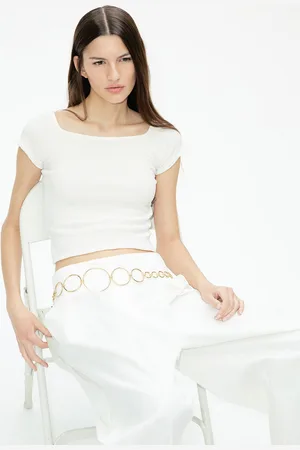 H&M Women Textured Jersey Top