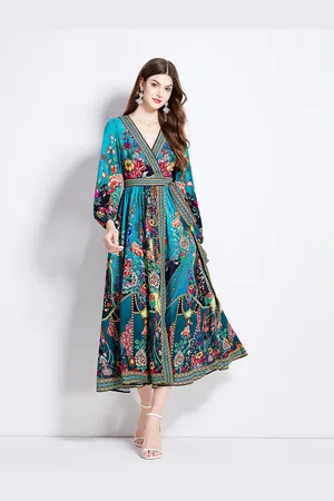 JC Collection Women Floral Printed Wrap Dress