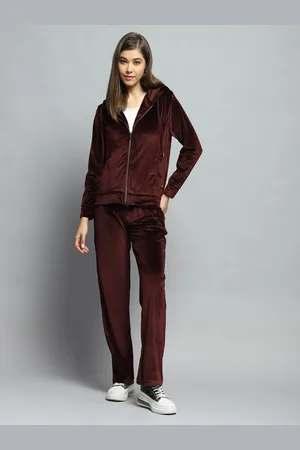 Monte Carlo Women Hooded Full Sleeve Mid-Rise Tracksuit