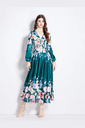 JC Collection Women Floral Printed Fit and Flare Dress