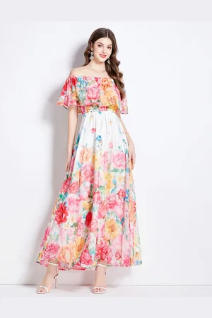 JC Collection Women Floral Printed Maxi Dress
