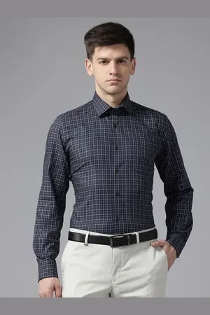 Blackberrys India Slim Fit Checked Pure Cotton Shirt