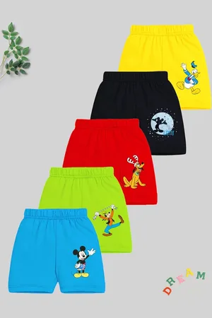 Miss and Chief Boys Pack of 5 Humour and Comic Printed Mickey & Friends Shorts