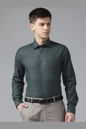 Blackberrys India Slim Fit Checked Pure Cotton Shirt