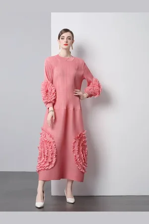 JC Collection Women Cuffed Sleeve Maxi Dress