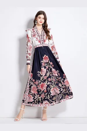 JC Collection Women Floral Printed Maxi Dress