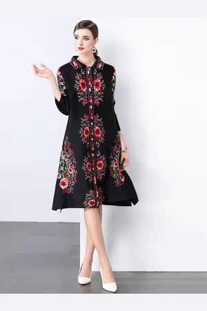 JC Collection Women Floral Print Shirt Dress