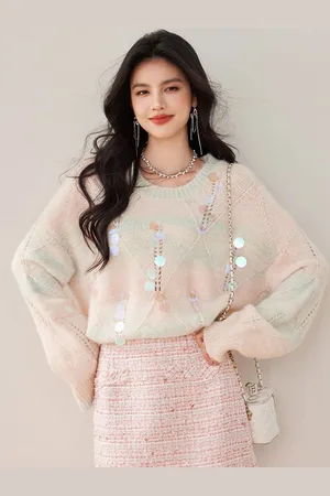 JC Collection Women Self Design Pullover with Embellished Detail