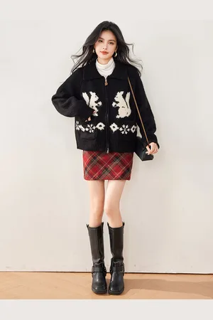JC Collection Women Fair Isle Cardigan