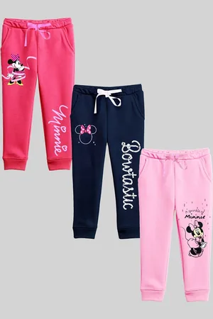 Miss and Chief Girls Pack Of 3 Typography Printed Cotton Mid-Rise Joggers