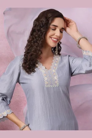 Lakshita Women Ethnic Motifs Embroidered Kurta with Palazzos & With Dupatta