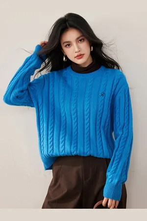 JC Collection Women Self Design Cable Knit Pullover Sweaters