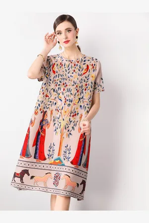 JC Collection Women Floral Print A-Line Dress