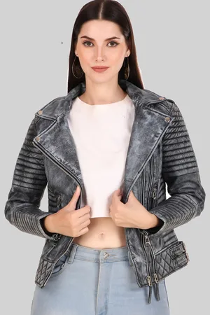 Leather Retail Lightweight Lapel Collar Leather Biker Jacket