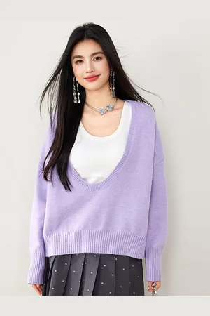 JC Collection Women Scoop Neck Pullover
