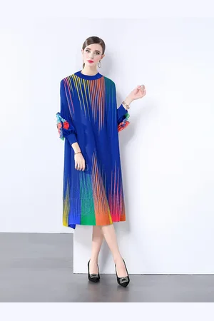 JC Collection Women Striped A-Line Midi Dress