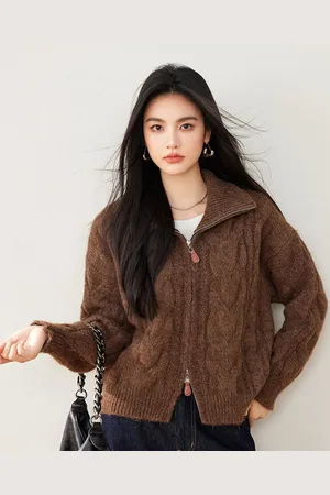 JC Collection Women Cable Knit Cardigan