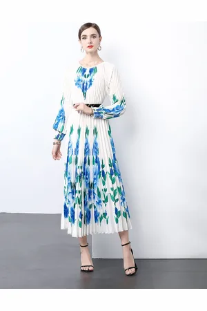 JC Collection Women Floral Printed Fit & Flare Midi Dress