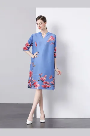 JC Collection Women Floral Printed A-Line Dress