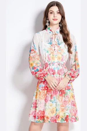 JC Collection Women Floral Printed Fit and Flare Dress