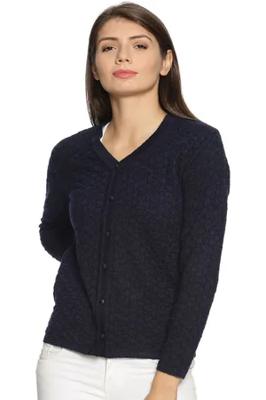 CLAPTON Women Self Design Woollen Cardigan