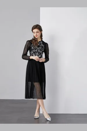 JC Collection Women Floral Printed Fit & Flare Midi Dress