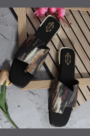 Denill Women Open Toe Flats for Women & Girl With Extra Soft Bottom & Non Slip Sole