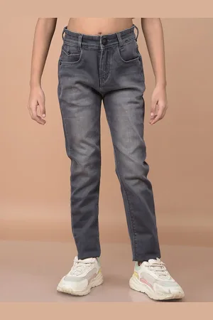 Crimsoune Club Girls Skinny Fit Light Fade Stretchable Jeans