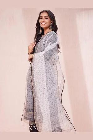 Fabindia Ethnic Motifs Printed Cotton Silk Dupatta